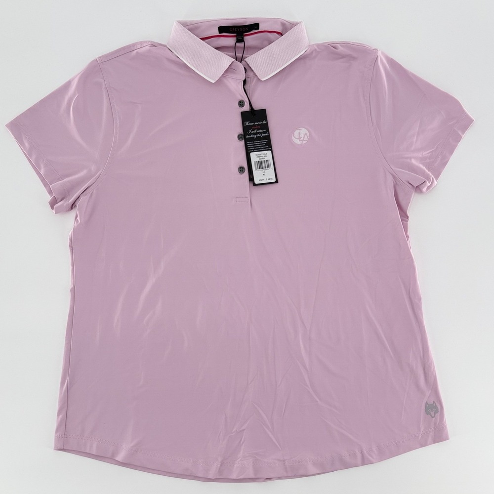 GREYSON Scarlett Polo Women's XL Pink Golf Shirt CLA Embroidered Logo NWT